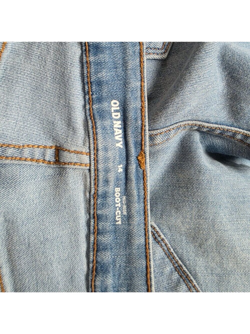 Old Navy Womens Mid-Rise Boot-Cut Jeans Light Blue Size 14 - Picture 3 of 4